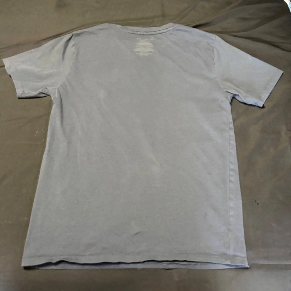 Calvin Klein Jeans Boys M 10-12 Gray Vertical CK Logo Graphic T Shirt Cotton